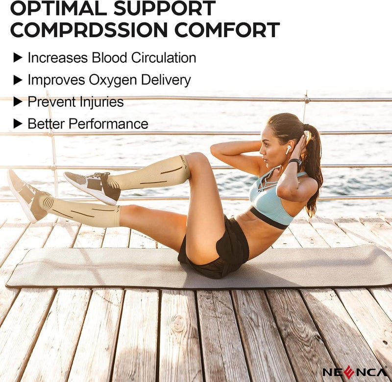 NEENCA Compression Socks, Medical Athletic Calf Socks for Injury Recovery & Pain Relief, Sports Protection—1 Pair, 20-30 mmhg - Image 5